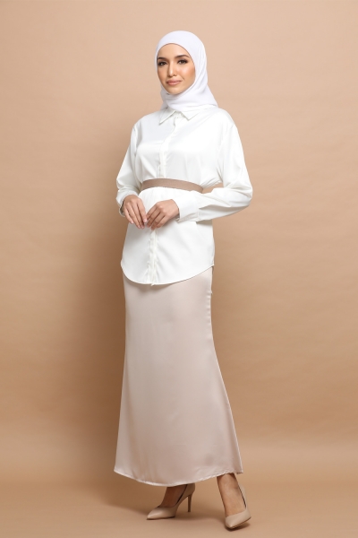 Mermaid Satin Skirt in Champagne Mermaid Satin Skirt in Champagne